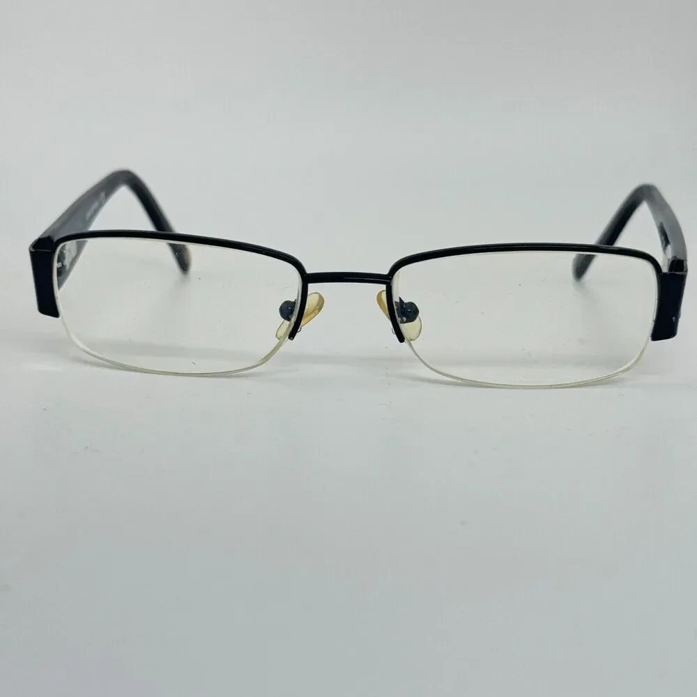 Banana Republic Aria Black 0003 Semi Rim Metal Eyeglasses Frame 50-17-135 H14569